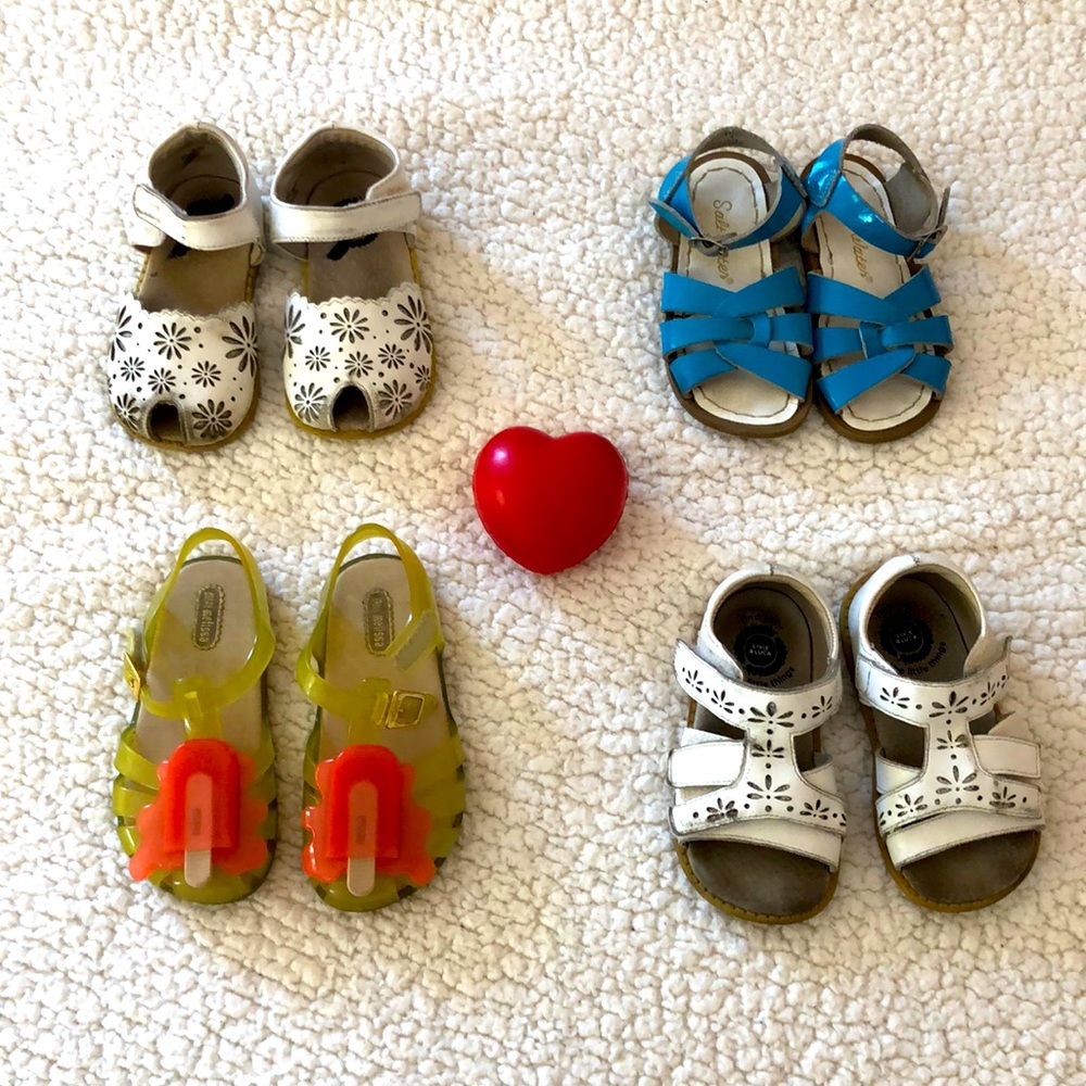 Mini Melissa/livie& lucca/Salt Water brand size 8 toddler sandals bundle